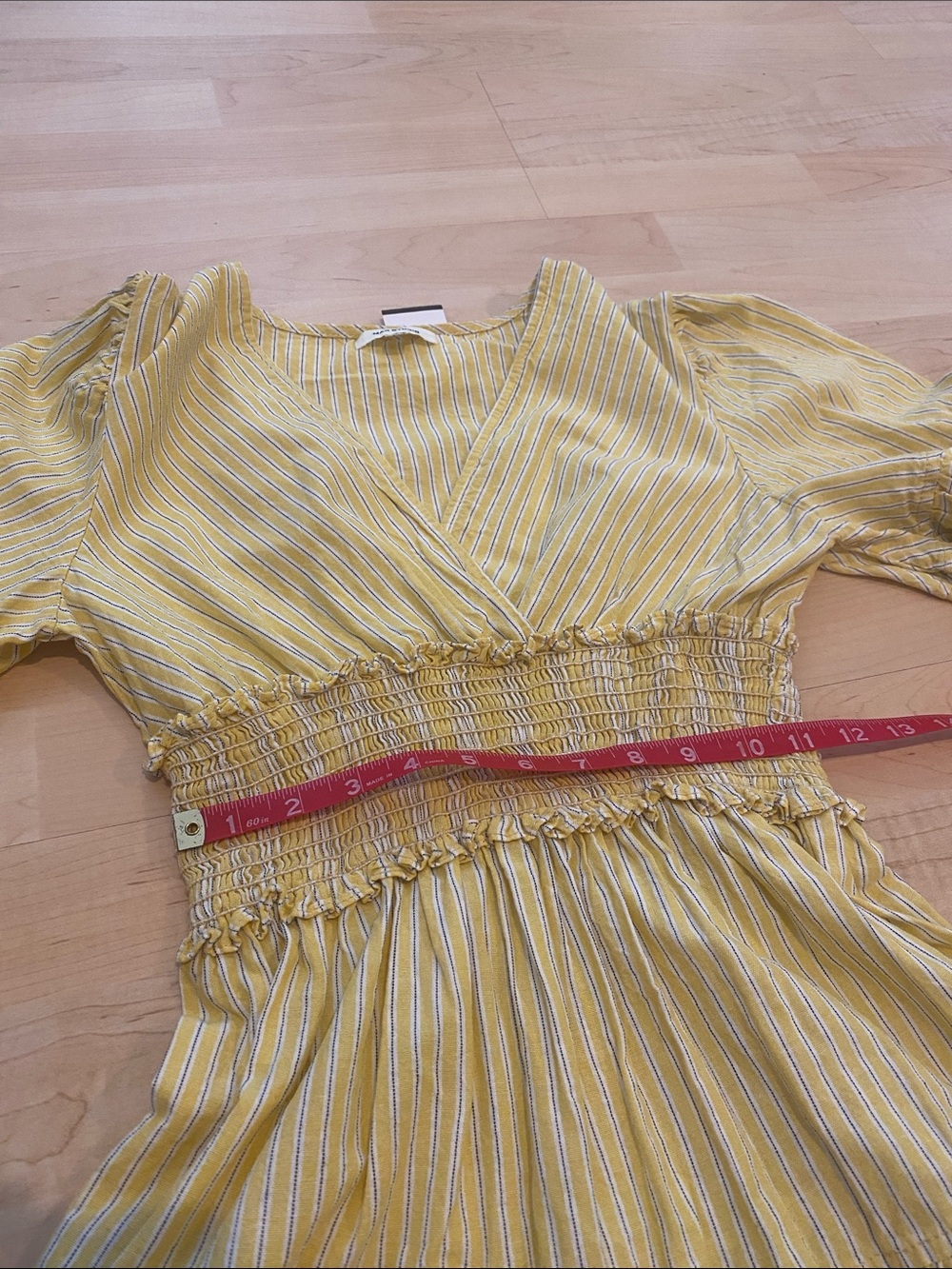 Max Studio Yellow Striped Costal Cowgirl Mini Dress Size S - Picture 5 of 6